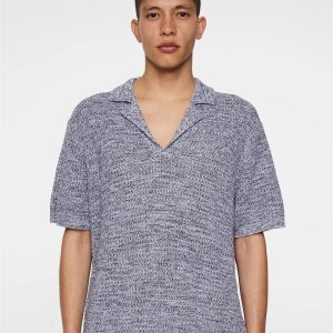 Ethan Open Collar Knit Polo