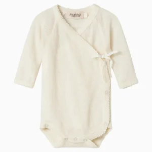 Belita Wool Pointelle Omslagsbody Natural