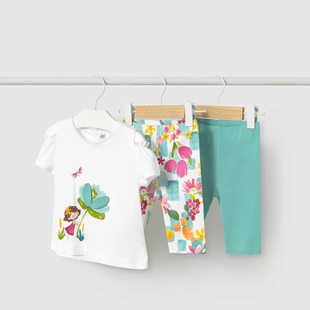 Sett i tre deler blomsterprint