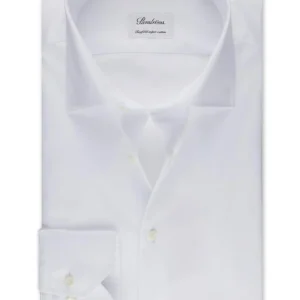 White Twill Shirt Slimline Hvit