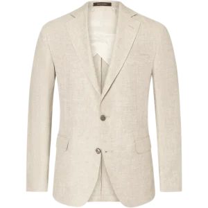 Ferry Regular Fit Linblazer – White Grass