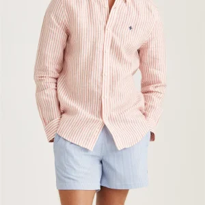 Douglas Linen Stripe Shirt - Classic Fit