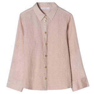 Nenne Linen Blouse, Light Rose