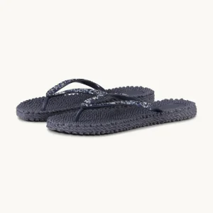 Flip Flops With Rhinestones - Ombre Blue