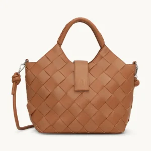 Braided Handbag - Cognac
