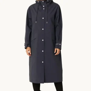 Long Rain Coat - Dark Indigo