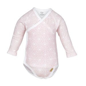 Omslagsbody til baby – Joakim body – Vaffel – Rosa