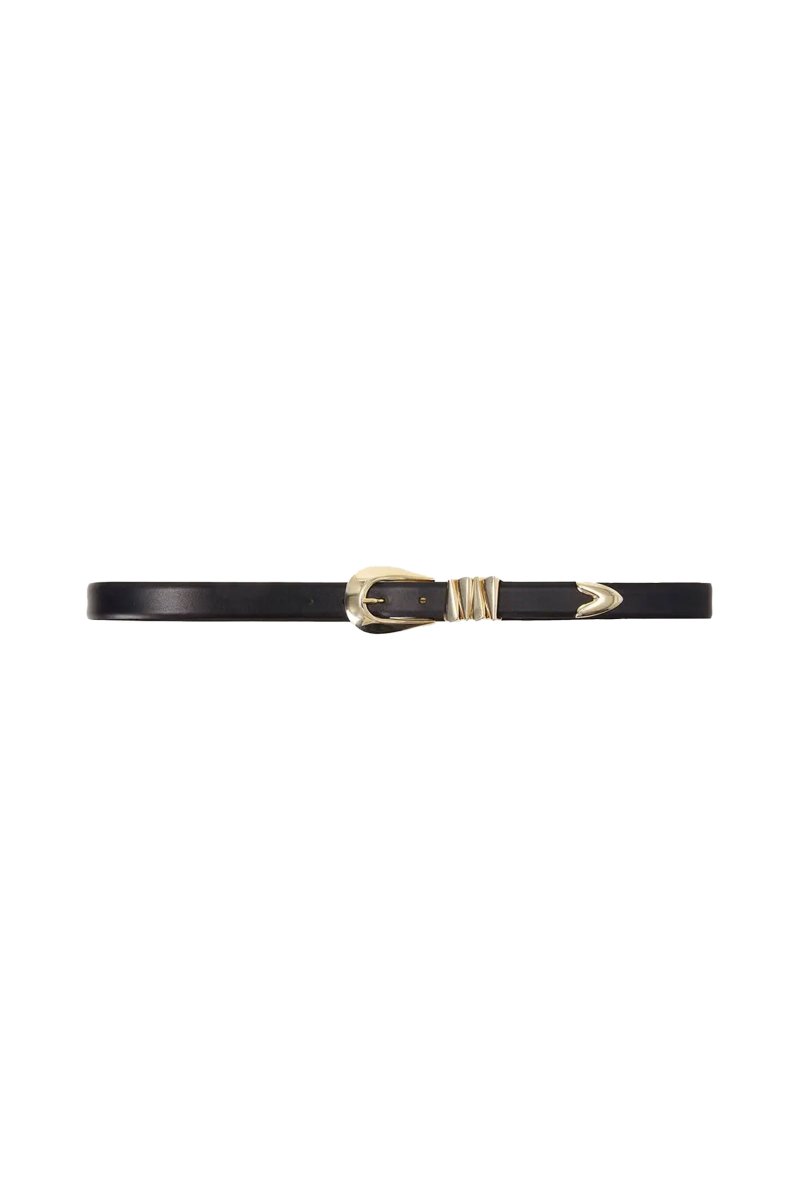 Azelia Leather Belt, Black - Image 3
