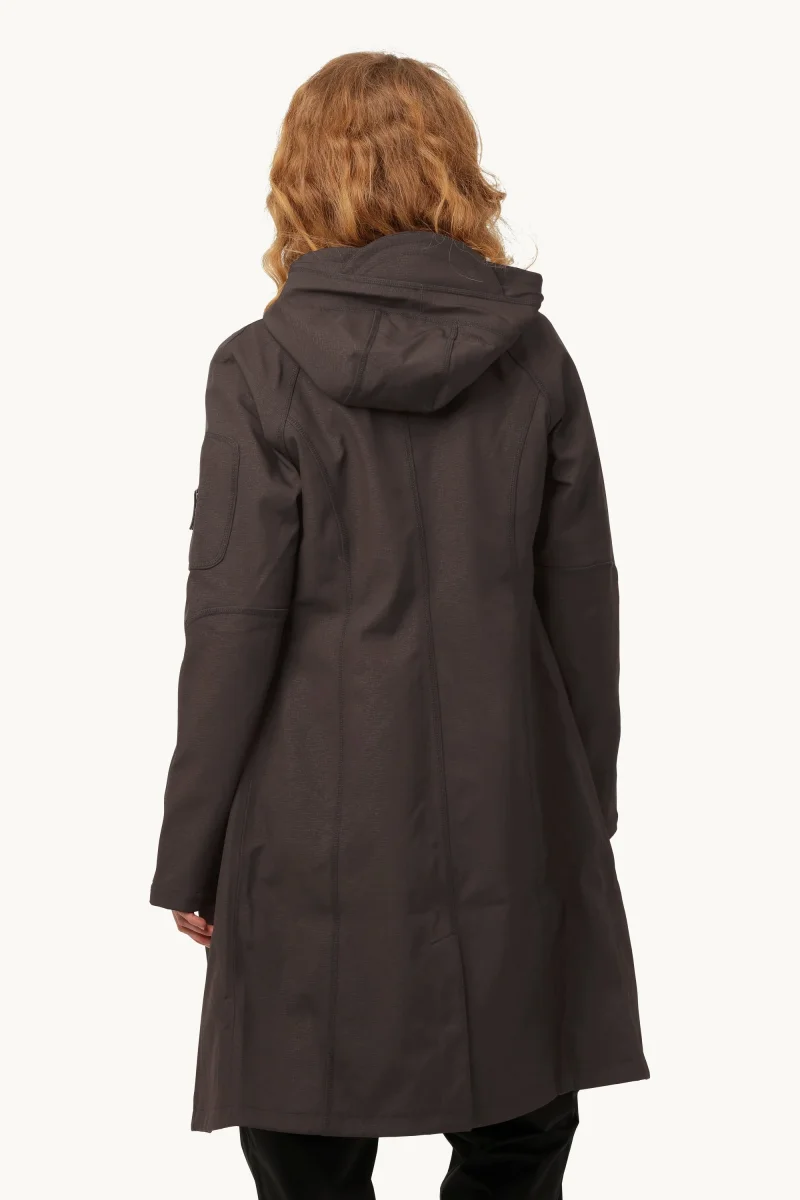 Long Softshell Raincoat - Black - Image 4