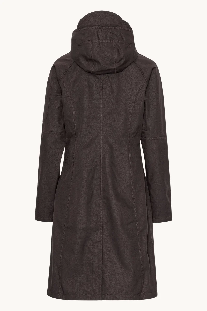 Long Softshell Raincoat - Black - Image 7