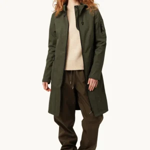 Long Softshell Raincoat - Army