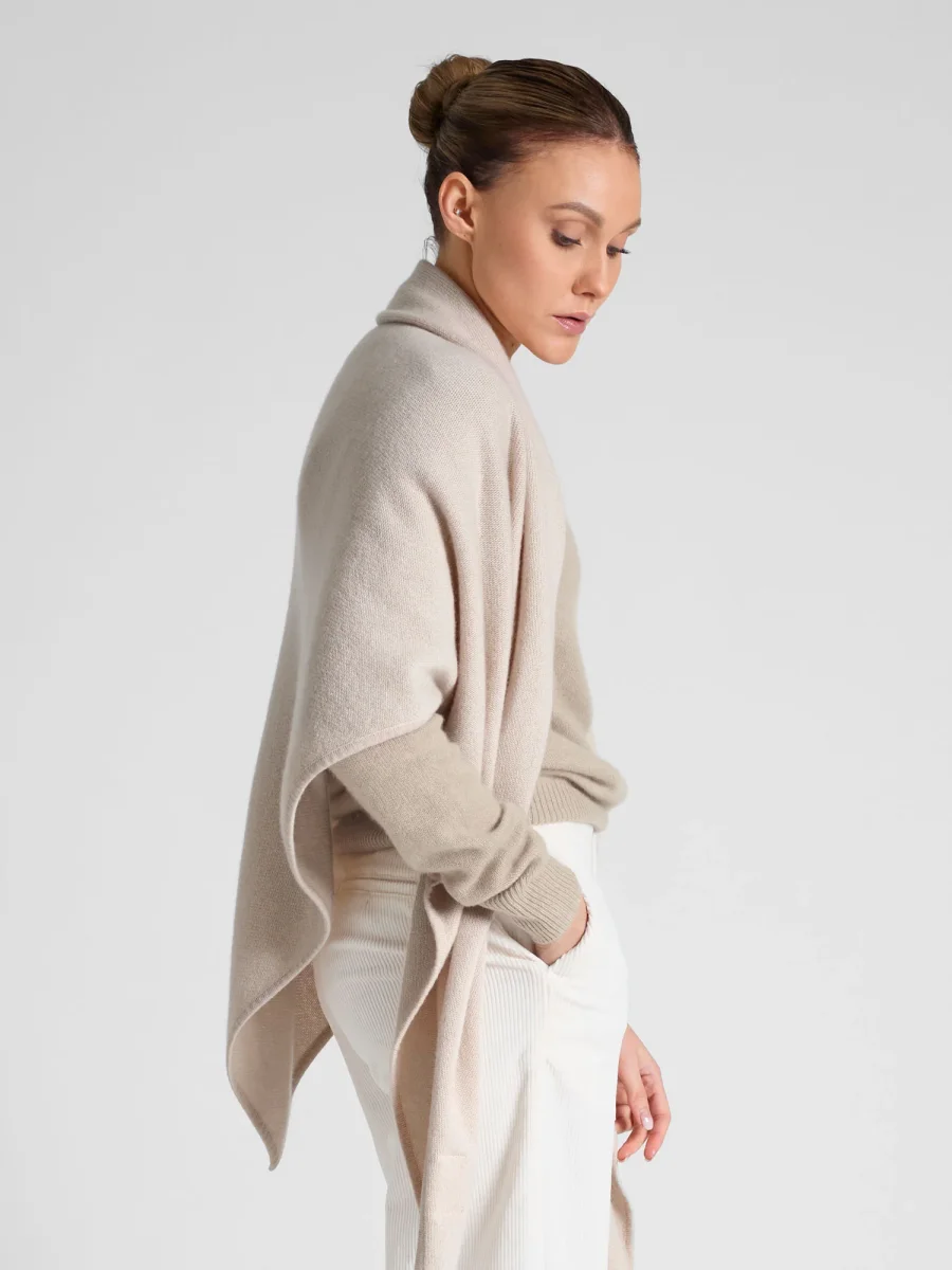 Kashmirskjerf "Triangle" - cream - Image 5