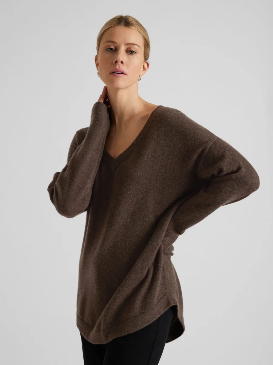 Kashmirgenser "Alva" - dark brown
