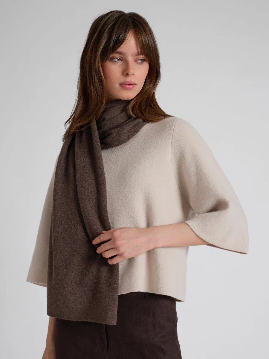 Kashmirskjerf "Signature" - dark brown - Image 3