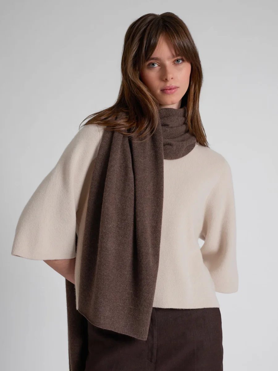 Kashmirskjerf "Signature" - dark brown - Image 2