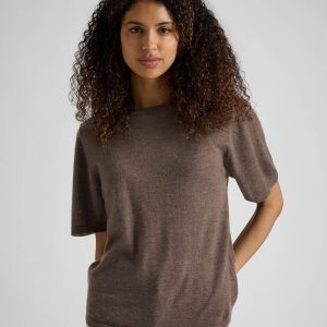 Kashmirtopp "Airy top" - dark toast