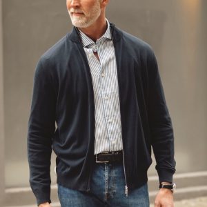 Luca Full Zip, Navy