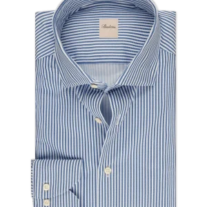 Dark blue Striped Active Stretch Shirt Blå