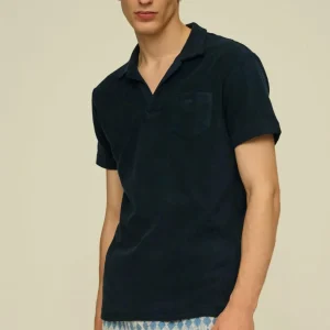 Navy Polo Terry Shirt