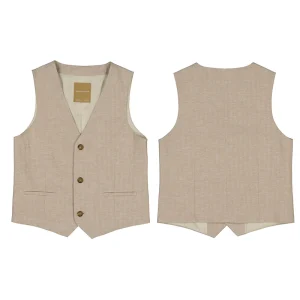 Vest i linblanding Camel