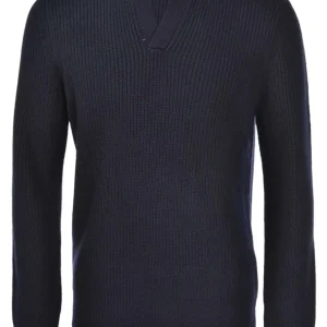 HALF-FISHERMAN'S RIB KNIT SKIPPER POLO