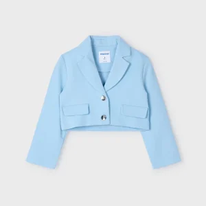 Kort blazer himmelblå
