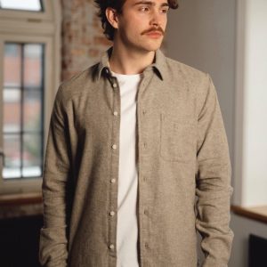 Liam NF Shirt, Dark Olive Melange
