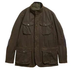 Ogston Waxed Jacket Olive