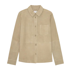 Les Deux Bertram Suede Overshirt – Light Sand