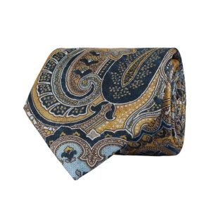 Paisley Silk Tie, Yellow Melange