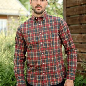 Reg Archive Poplin Check Shirt, Plumped Red