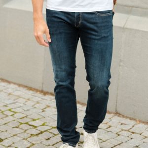 Slim Fit Anbass, Mørk Blå