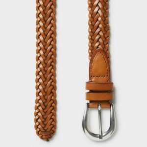 Sofia Braided Belt, Brun