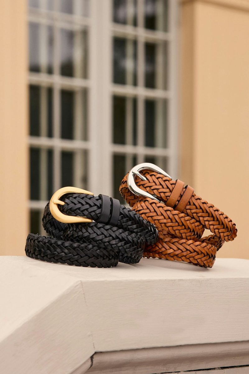 Sofia Braided Belt, Brun - Image 3