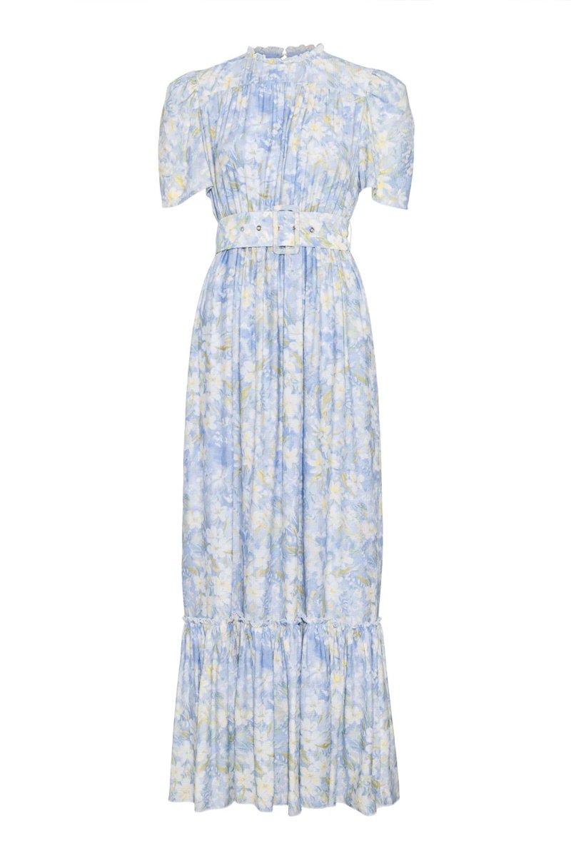 Sophie Puff Maxi Dress, Wisteria Kiss - Image 6