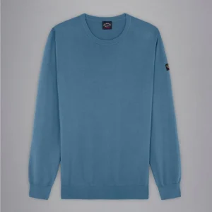 Summer wool crew neck