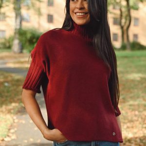 Turtleneck Sweat, Burgunder
