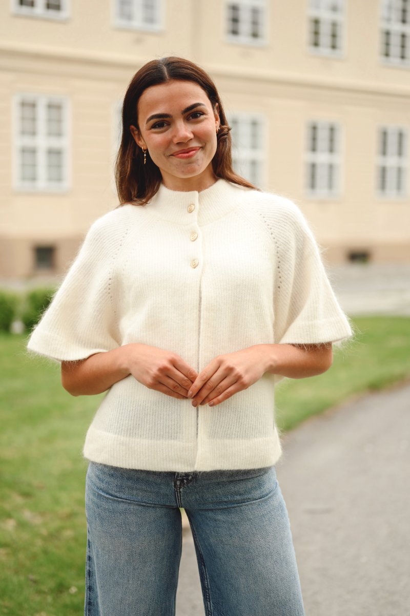 Vilanie Cardigan, Ecru - Image 3