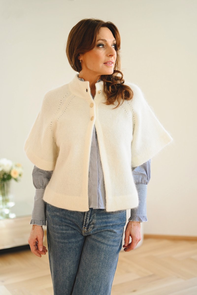 Vilanie Cardigan, Ecru - Image 4